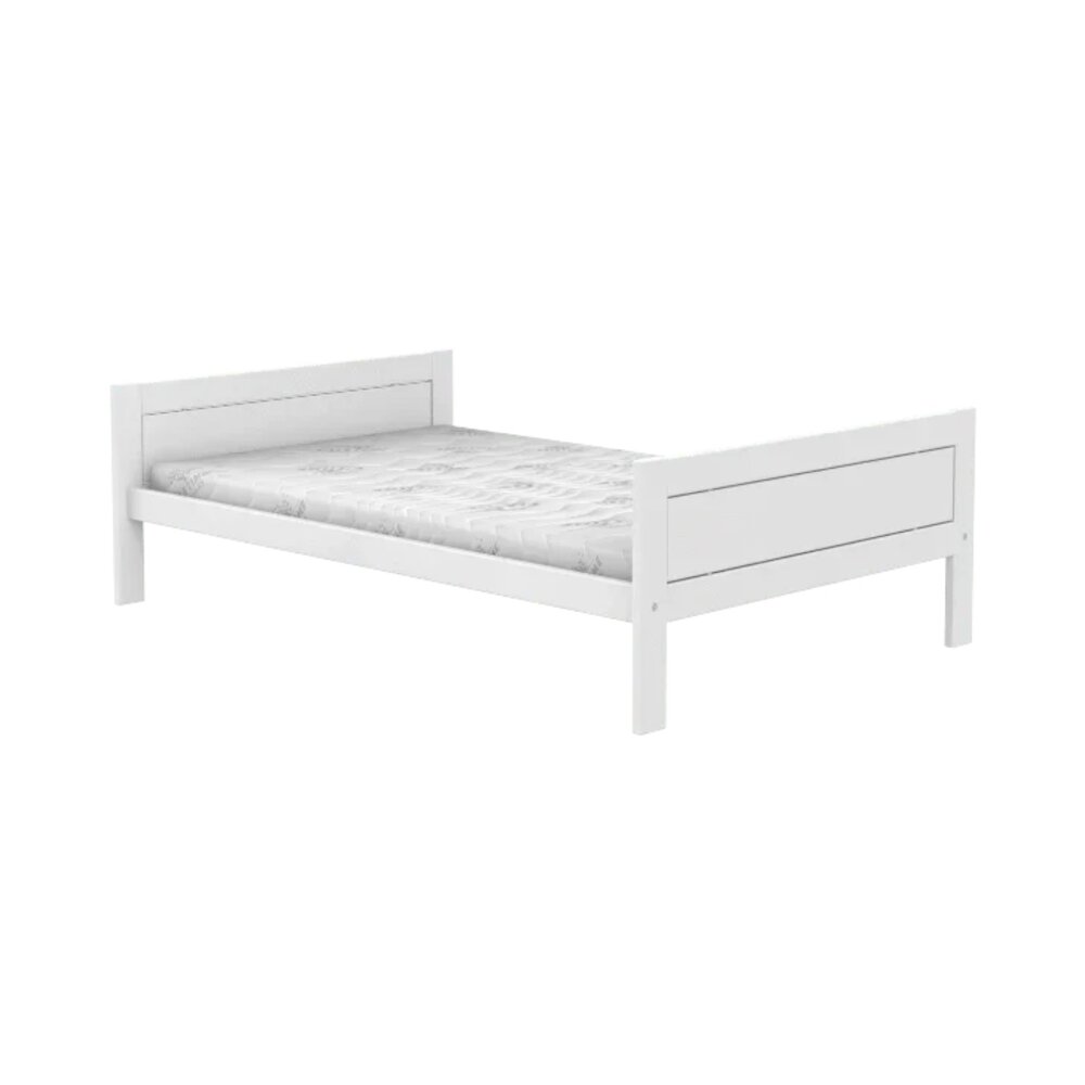 Basisbed 120x200 / luxe lattenbodem Wit