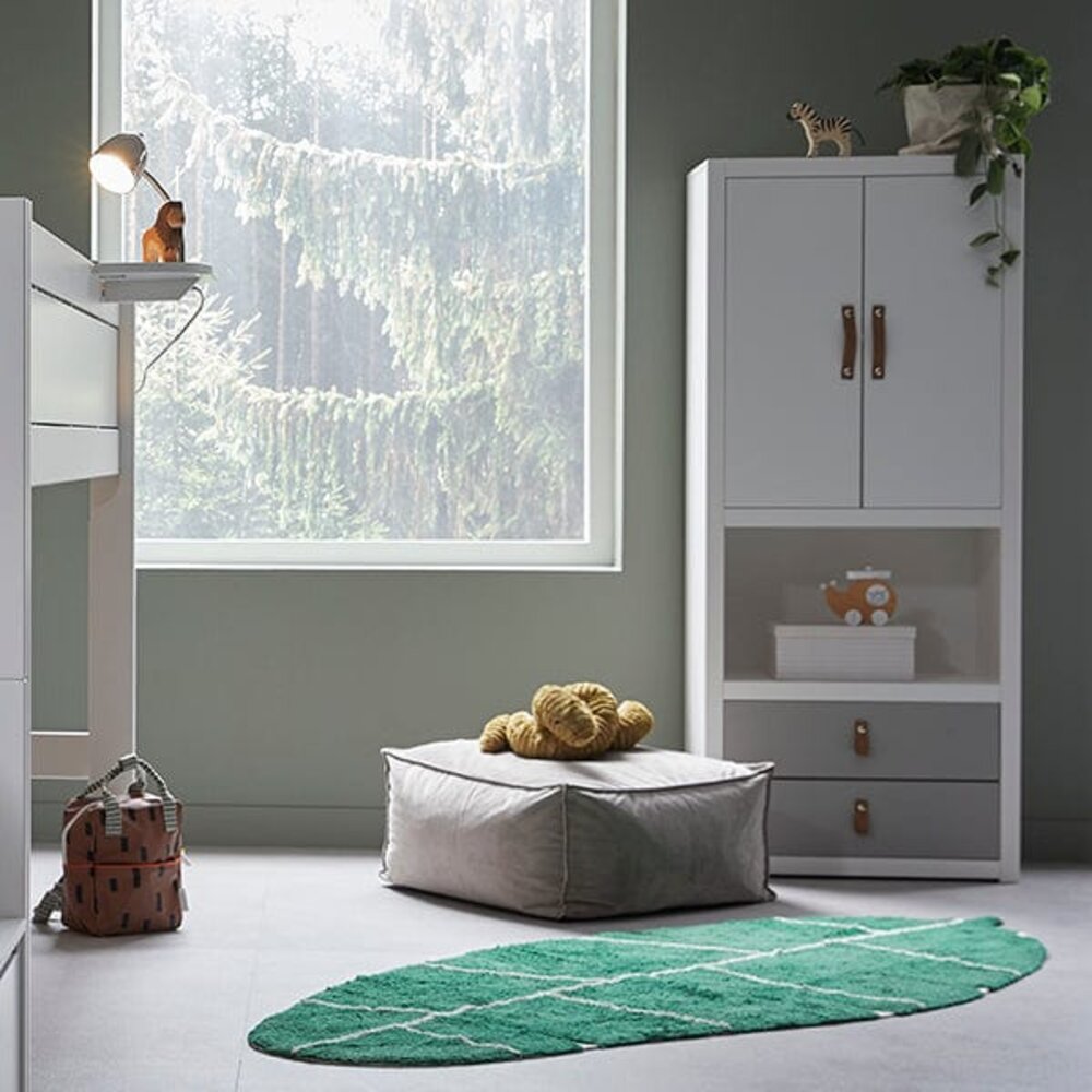 Set hoge deuren voor boekenkast Wit