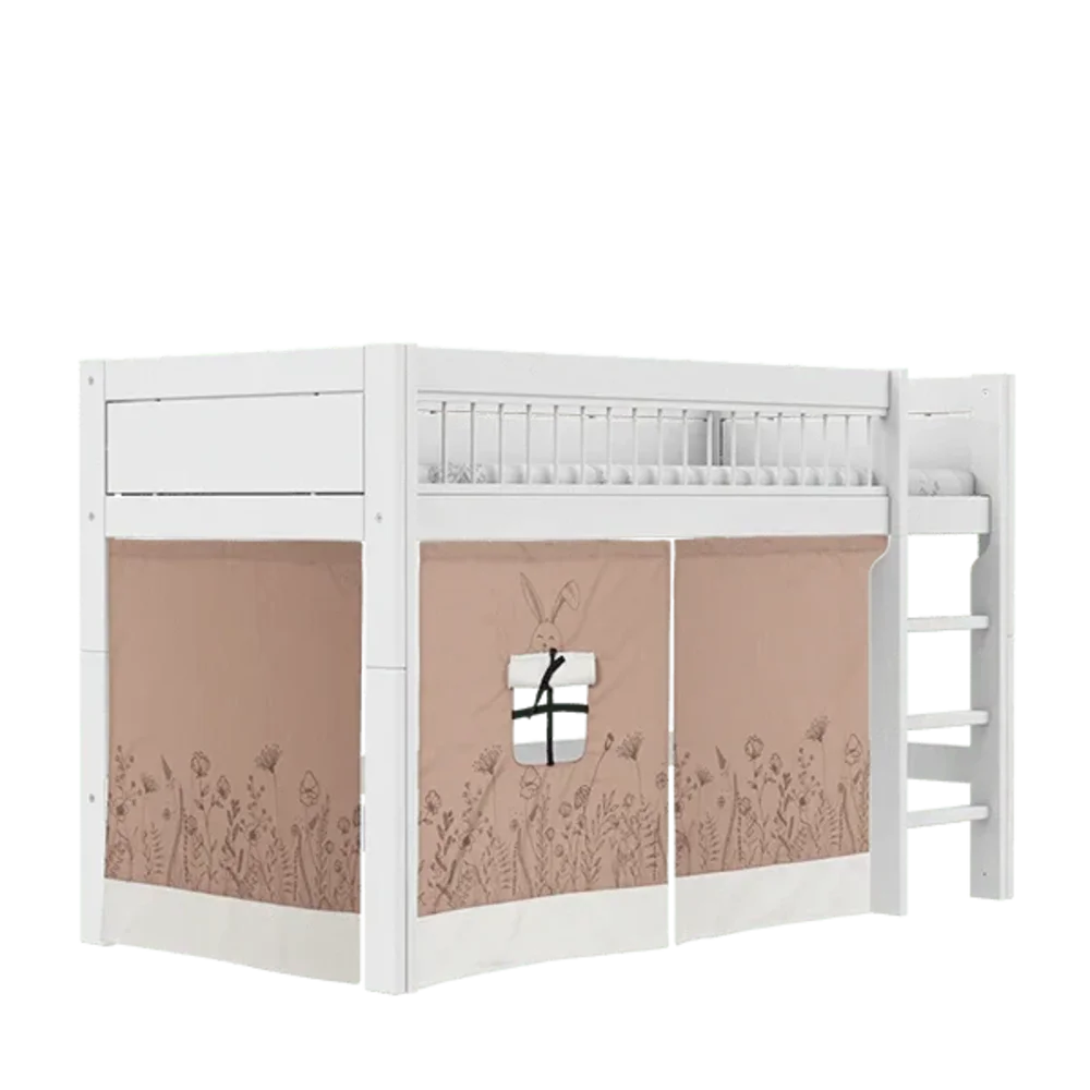 Speelgordijn - happy rabbit / bedhoogte 128 cm Roze