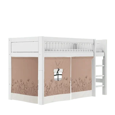 Speelgordijn - happy rabbit / bedhoogte 128 cm Roze