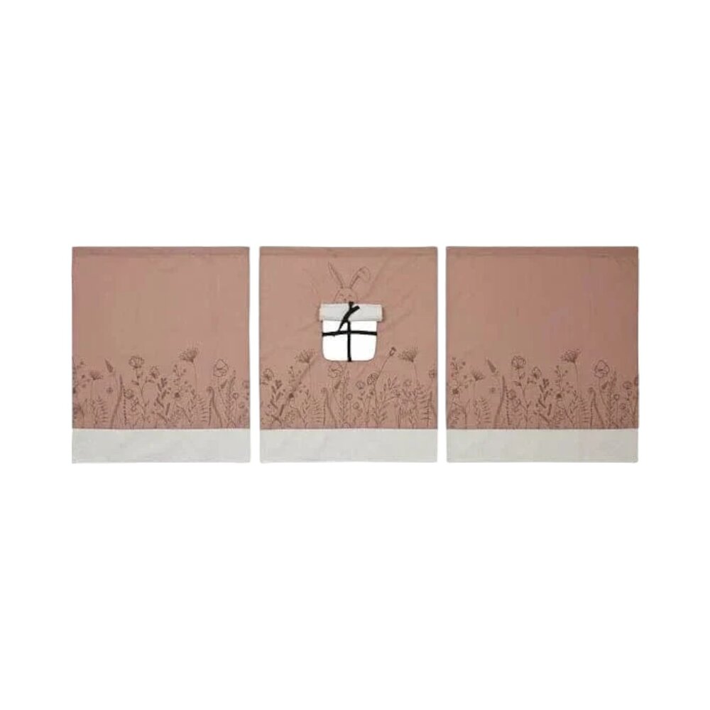 Speelgordijn - happy rabbit / bedhoogte 128 cm Roze