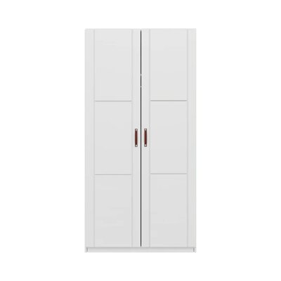 Kledingkast 100 cm / 2 deuren + roede Wit
