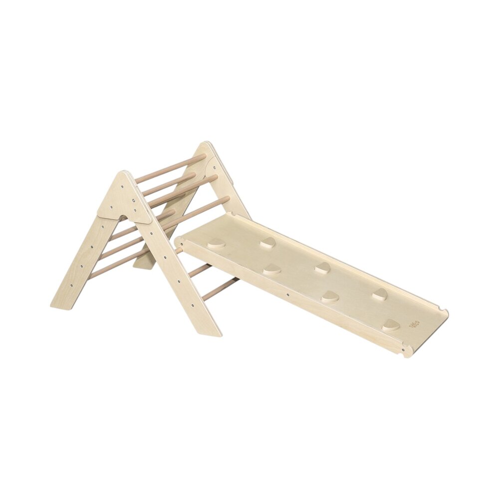 Houten Klimrek met Glijbaan