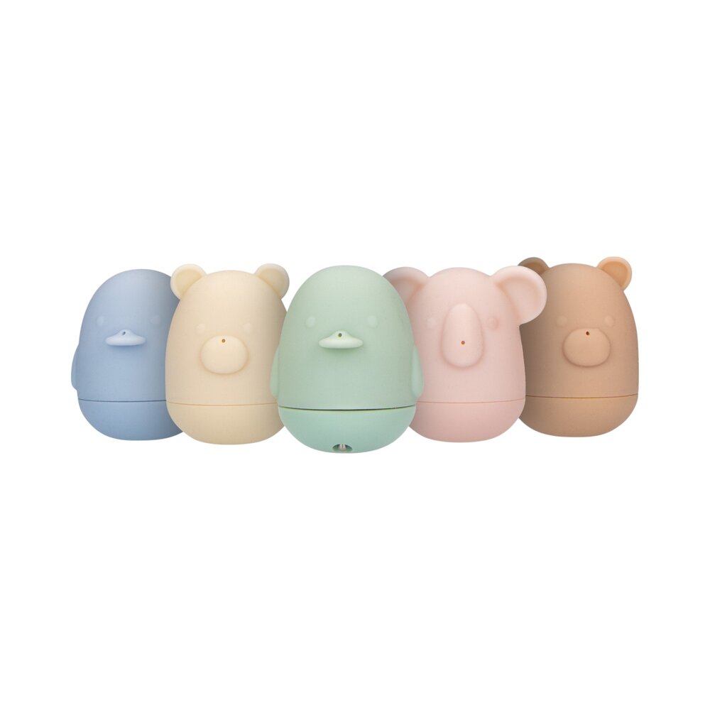 Badset – 5 Pastelkleurige Badspeeltjes met Thermometer BT5