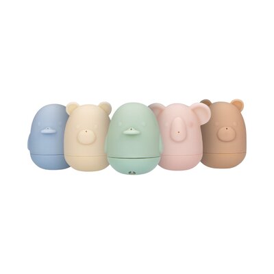 Badset – 5 Pastelkleurige Badspeeltjes met Thermometer BT5