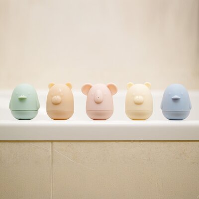Badset – 5 Pastelkleurige Badspeeltjes met Thermometer BT5