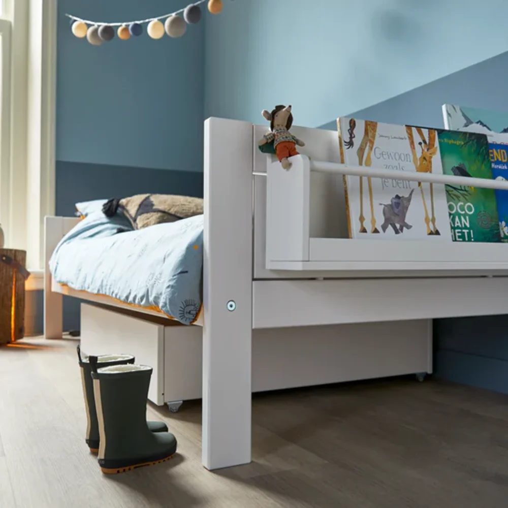 Basisbed 90x200/ luxe lattenbodem White