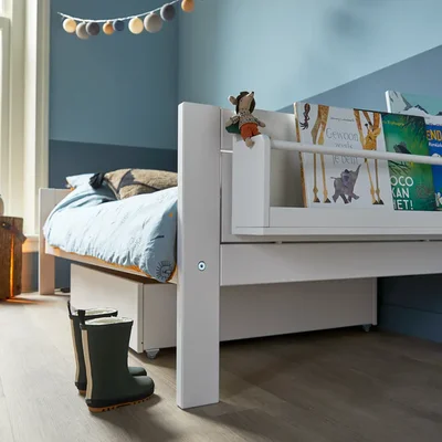 Basisbed 90x200/ luxe lattenbodem White