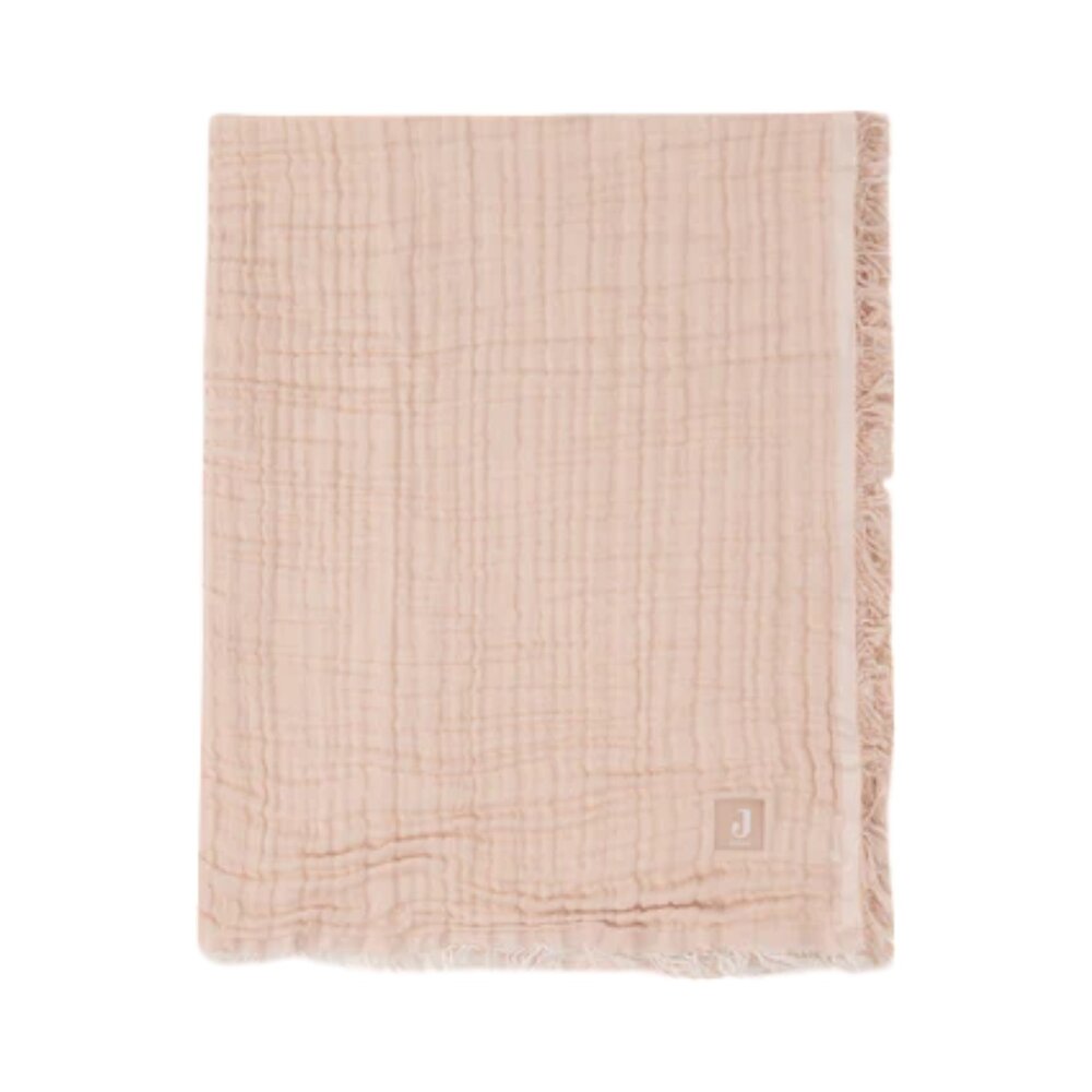 Deken Wieg 75x100cm Fringe Moonstone/Ivory GOTS