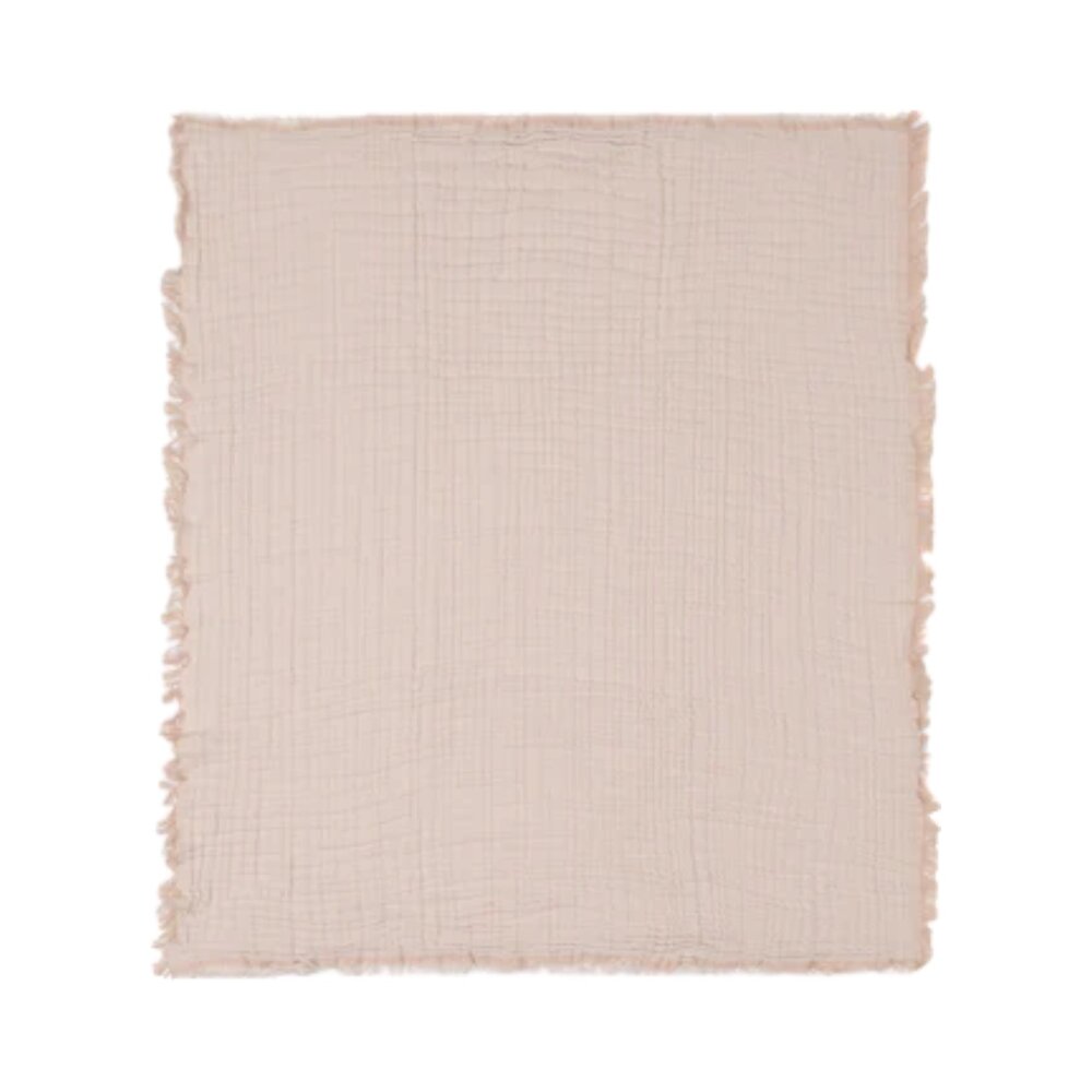 Deken Wieg 75x100cm Fringe Moonstone/Ivory GOTS