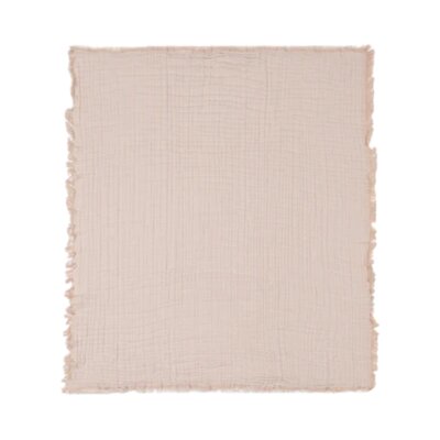 Deken Wieg 75x100cm Fringe Moonstone/Ivory GOTS