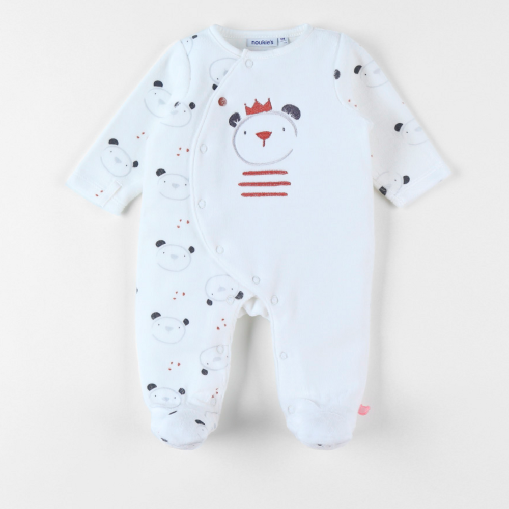 Pyjama met beertje Wit