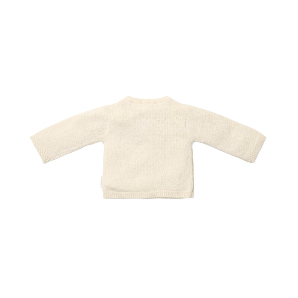 Gebreid vestje overslag Off white
