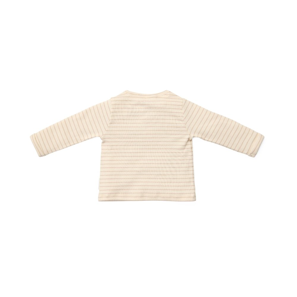 T-shirt lange mouwen Soft beige stripe