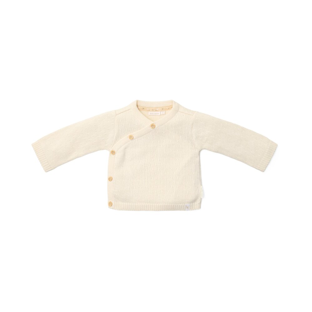 Gebreid vestje overslag Off white