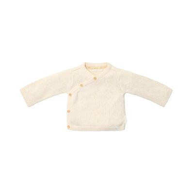 Gebreid vestje overslag Off white