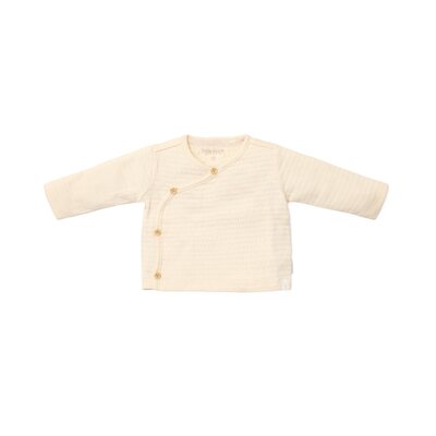 T-shirt overslag lange mouwen Creme