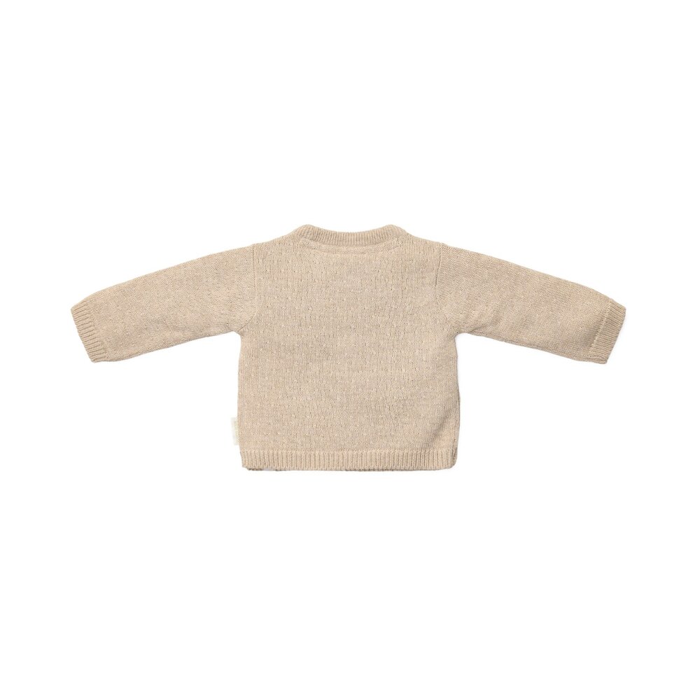 Gebreid vestje overslag Soft Beige Melee