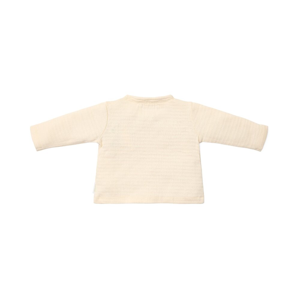 T-shirt overslag lange mouwen Creme