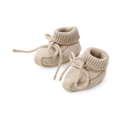 Gebreide slofjes Soft Beige Melee