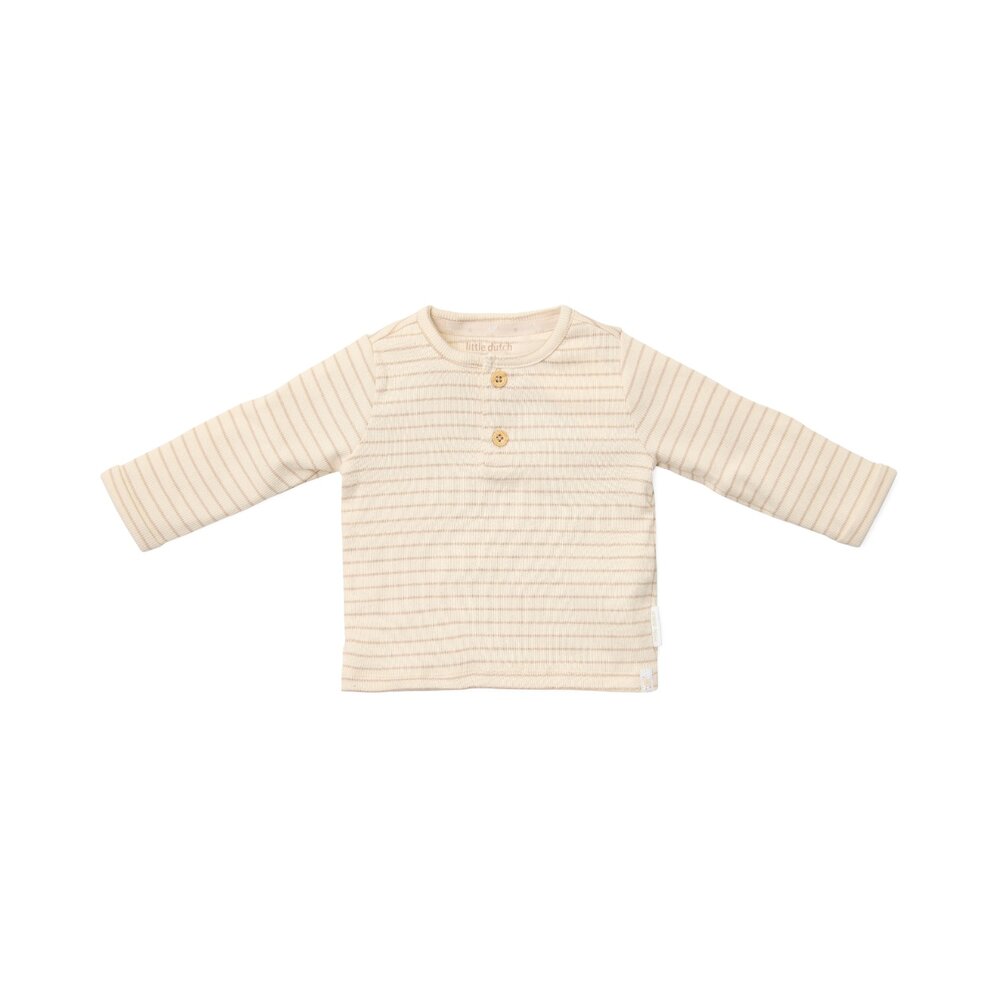 T-shirt lange mouwen Soft beige stripe