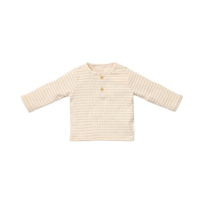 T-shirt lange mouwen Soft beige stripe