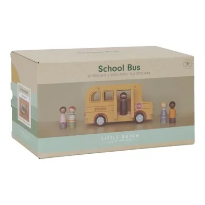 Houten schoolbus met poppetjes FSC