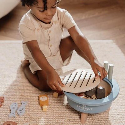 Houten barbecue speelgoedset FSC Houten barbecue speelgoedset FSC