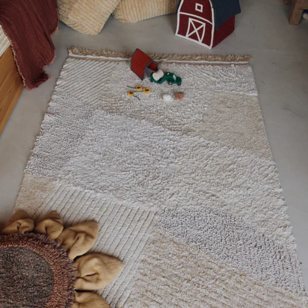 Washable play rug  Farm Fields - 120 x 170 cm