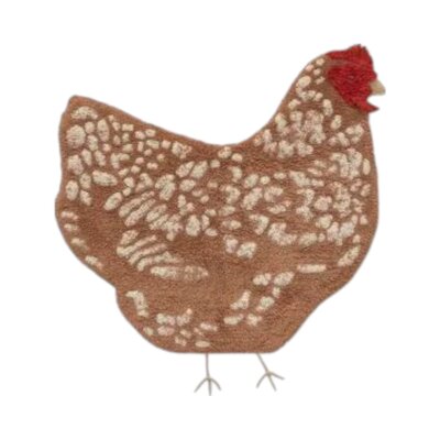 Wasbaar tapijt Chicken - 110 x 100 cm