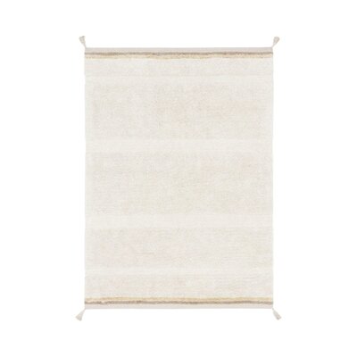 Wasbaar tapijt Bloom Natural - 90 x 130 cm