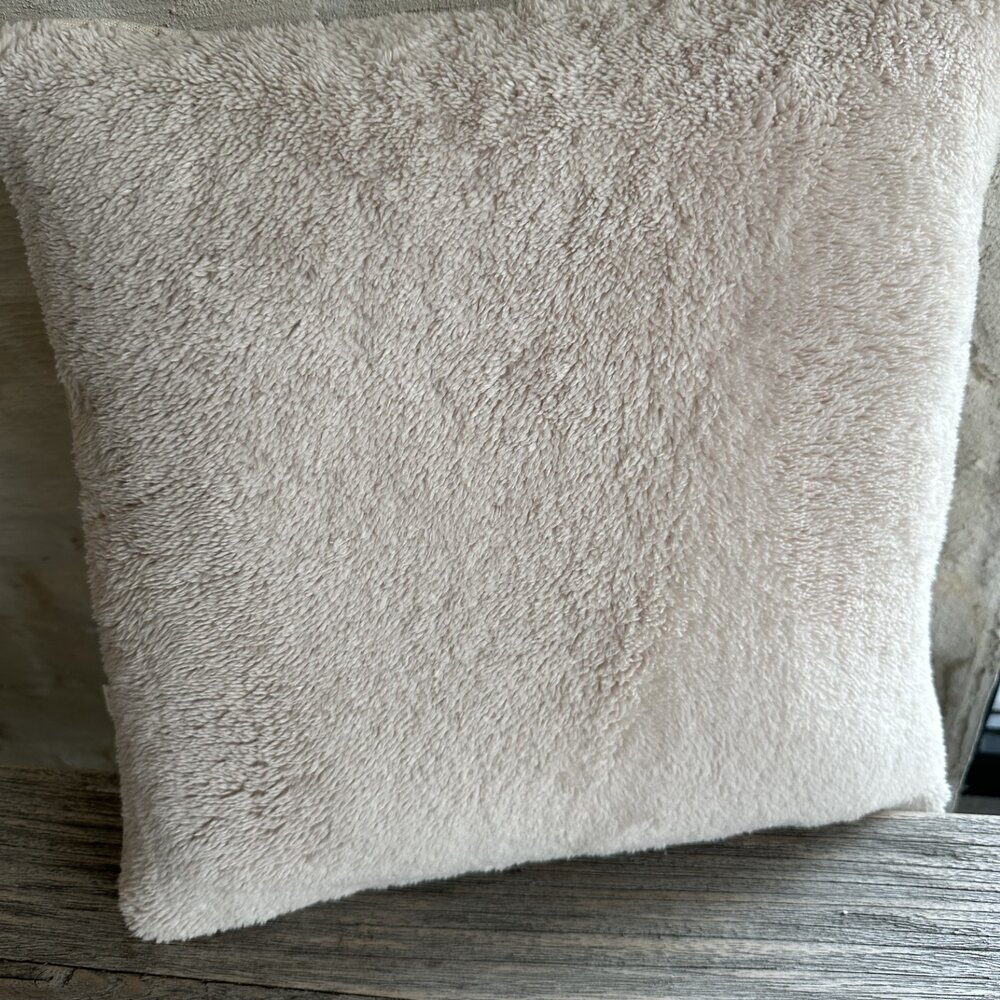 Kussen losange/teddy Cosy Collectie incl. vulling Beige