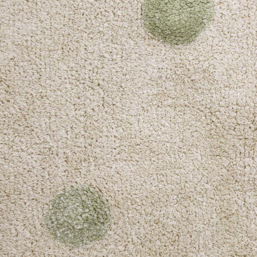 Wasbaar tapijt Hippy Dots Natural - 120x160 cm Olive