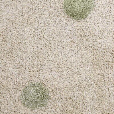 Wasbaar tapijt Hippy Dots Natural - 120x160 cm Olive