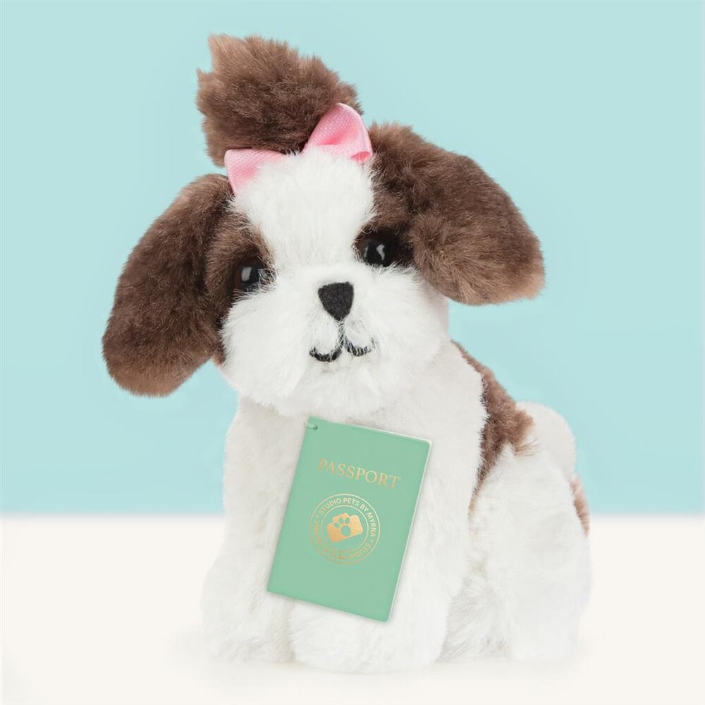 Mini knuffel Puppy Shih Tzu Sammy (met eigen pasport en stickerboekje)