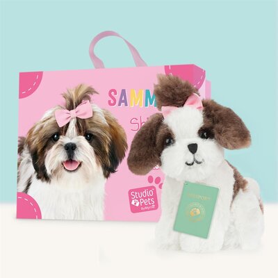 Mini knuffel Puppy Shih Tzu Sammy (met eigen pasport en stickerboekje)