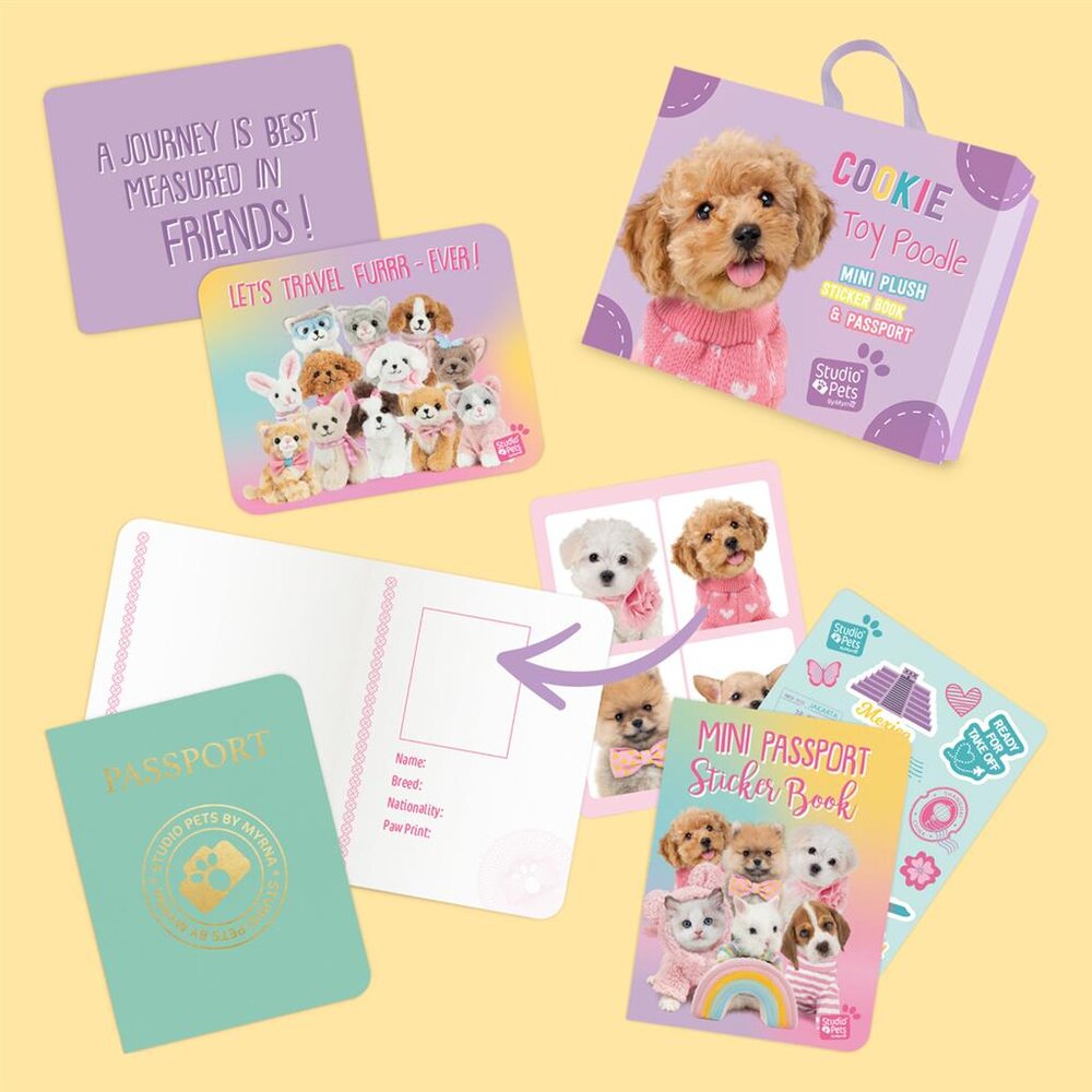 Mini Puppy Poodle Cookie (incl. paspoort en stickerboekje)
