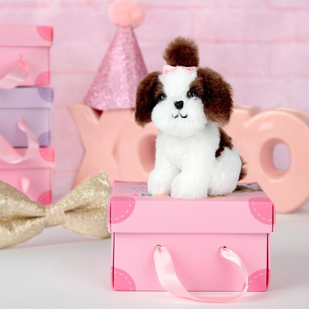 Mini knuffel Puppy Shih Tzu Sammy (met eigen pasport en stickerboekje)