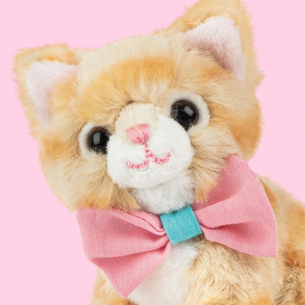 Mini knuffel Kitten Europese Korthaar Tommy (met eigen pasport en stickerboekje)