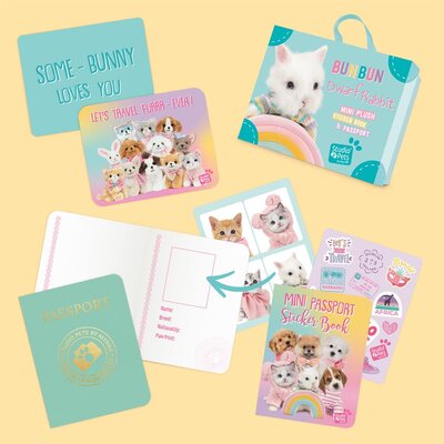 Mini Konijn Bunny BunBun (incl. paspoort en stickerboekje)