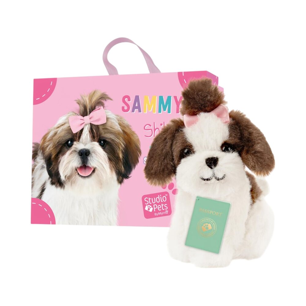 Mini knuffel Puppy Shih Tzu Sammy (met eigen pasport en stickerboekje)