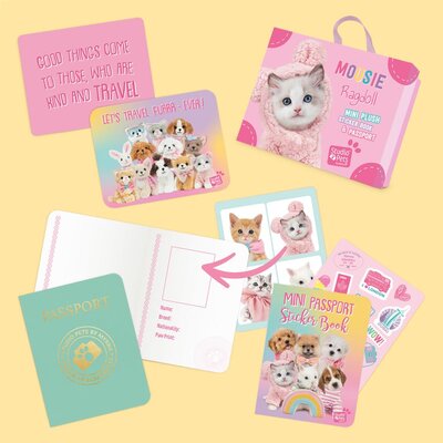Mini Kitten Ragdoll Mousie (incl. paspoort en stickerboekje)