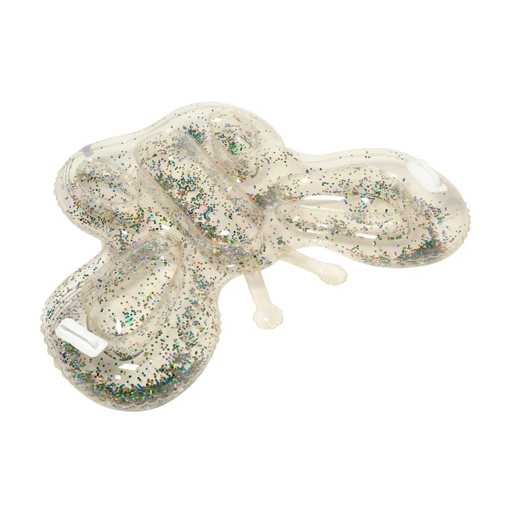 Kids Lie-On Float Cotton Candy Glitter