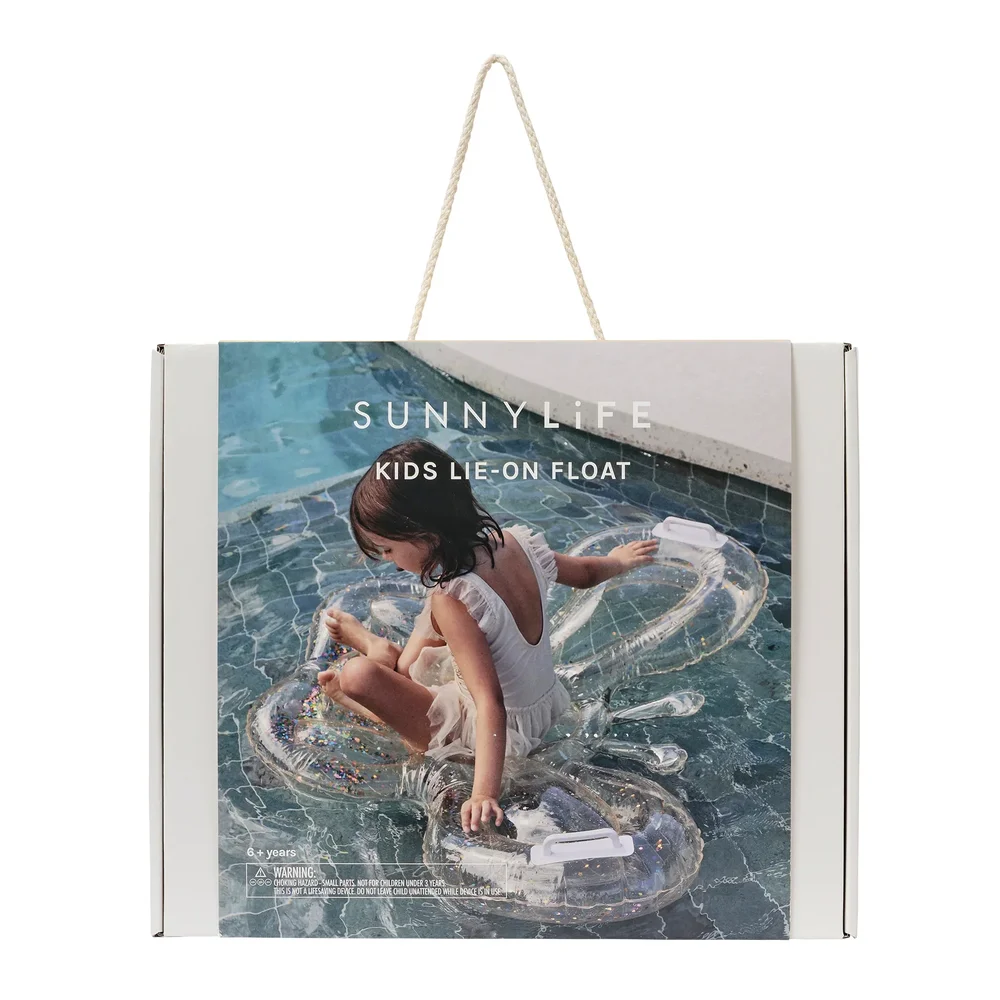 Kids Lie-On Float Cotton Candy Glitter