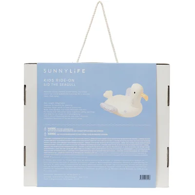Oplaasbaar zwemvlot eend Sid the Seagull Blue Stripe 