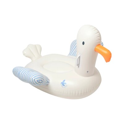 Oplaasbaar zwemvlot eend Sid the Seagull Blue Stripe 