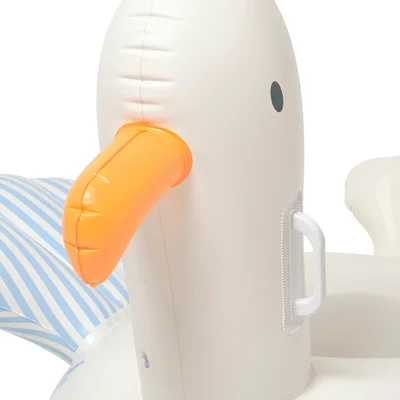 Oplaasbaar zwemvlot eend Sid the Seagull Blue Stripe 