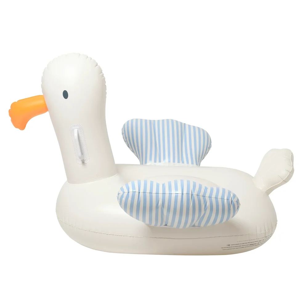 Oplaasbaar zwemvlot eend Sid the Seagull Blue Stripe 
