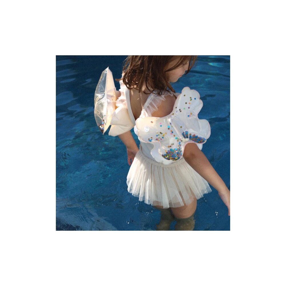 Opblaasbare Zwembandjes Cotton Candy Glitter Opblaasbare Zwembandjes Cotton Candy Glitter