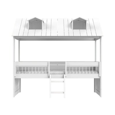 Kajuitbed beach house met trap/rolbodem Wit
